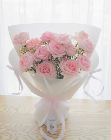 Pink Roses Posy (M)